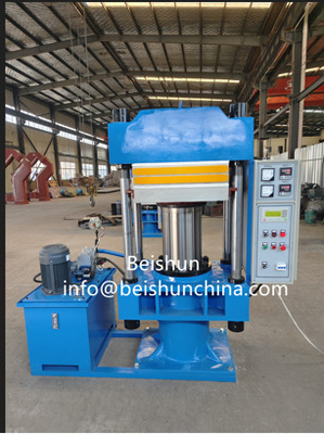 خرید اندازه صفحه داغ کوچک چهار ستون صاف لاستیک قالب گیری پریس 500 * 500mm فشار 80 تن online manufacture