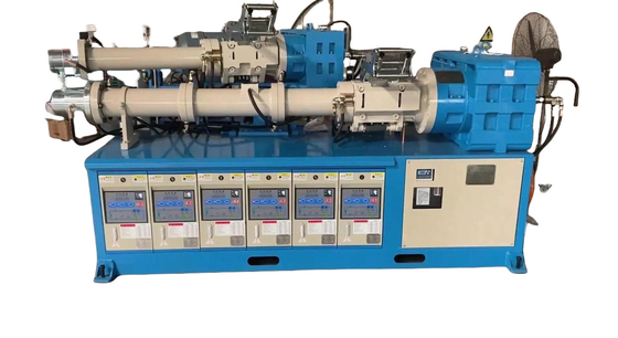 کنترل درجه حرارت خودکار PLC Extruder سیلیکون / ربا برای تولید می تواند نوارهای سیلیکون و پاک کننده های لاستیکی